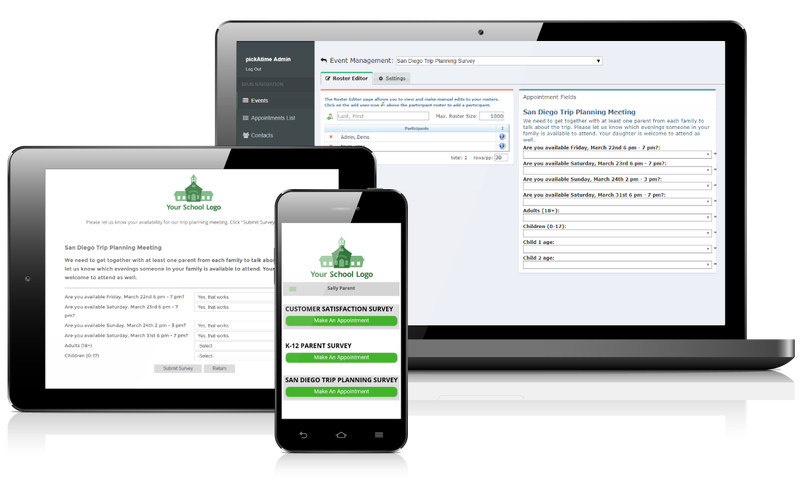 pickAtime school forms and survey software